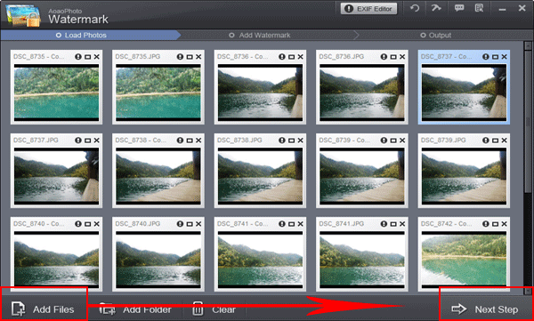 Load Photos to Aoao Watermark