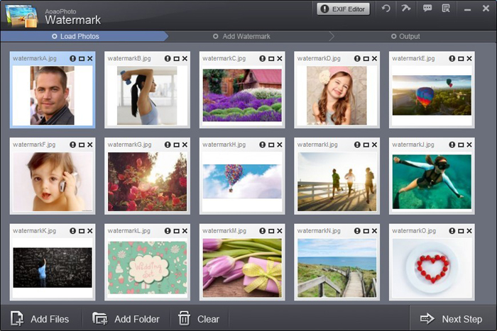 Watermark photos in batches with Aoao Photo Watermark