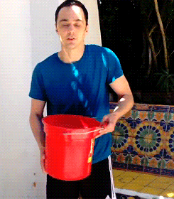 Jim Parsons accepts the ALS Ice Bucket Challenge