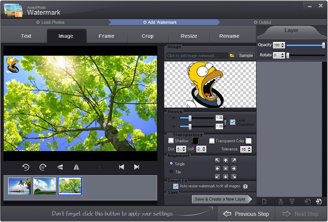 Photo watermark software - Aoao Photo Watermark