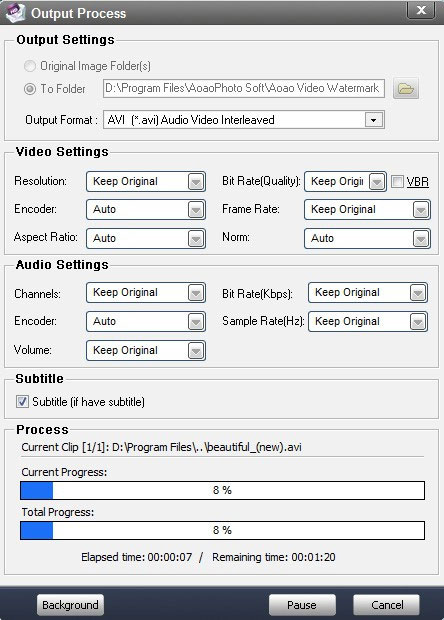 Select Output Format