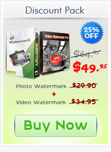 Buy photo watermark + video watermark pack save $15