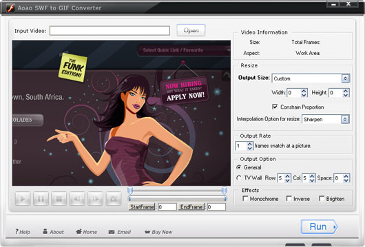 SWF to GIF, SWF to animated GIF Converter