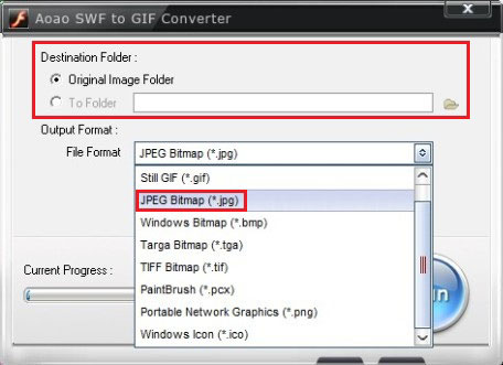 Start to Convert SWF to JPG