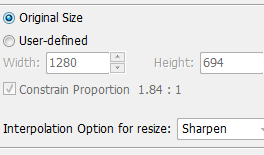 output size