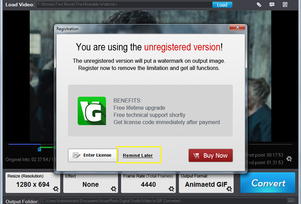 How to Convert MKV Video to Animated GIF for FREE 