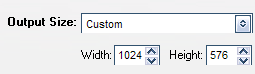 custom output size