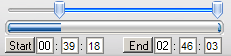 drag the bar to select area of time