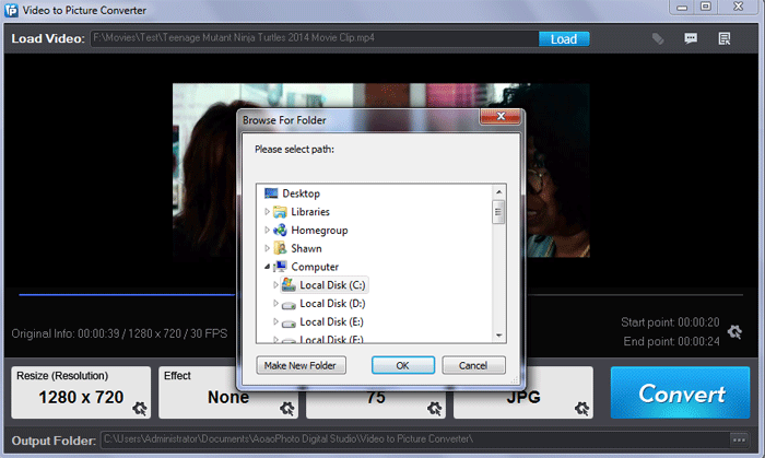 Convert DVD to JPEG