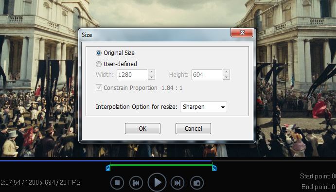 output option